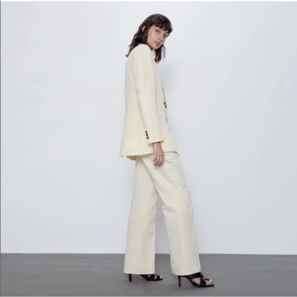 ZARA RUSTIC BLAZER WITH TOPSTITCHING - Picture 4 of 7